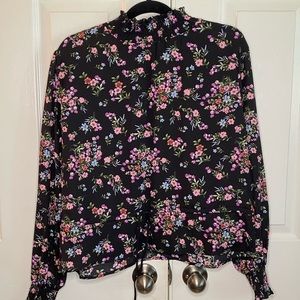 Heart Hips Long Sleeve Floral Blouse